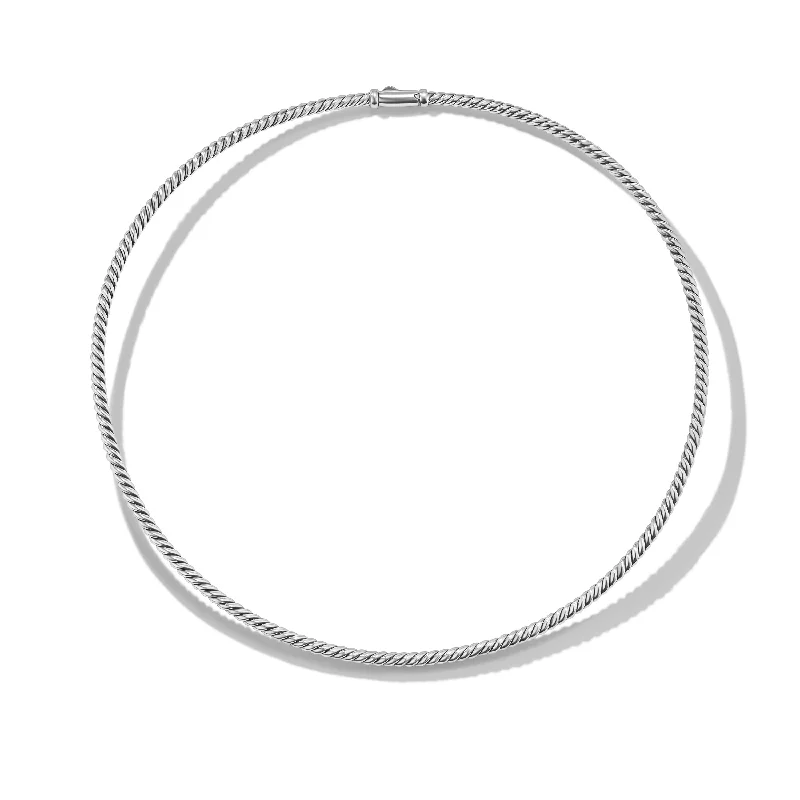 Unique Jewelry Designs Now At Discounted Rates Sculpted Cable Necklace in Sterling Silver\, 2.6mm