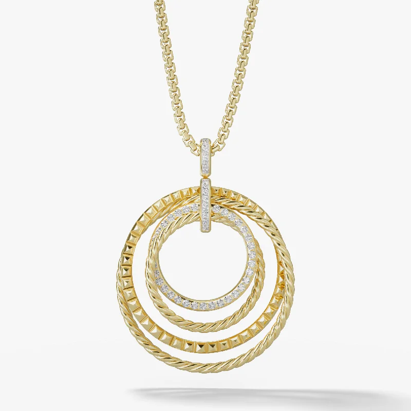 Trending Jewelry Now Available At Exclusive Prices 39.5MM CROSSOVER TRIO PENDANT NCK DI 18K 18-20