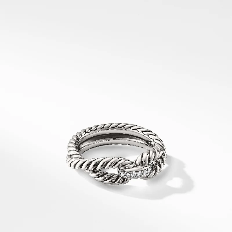 Flash Sale On Stunning Jewelry – Limited Stock Available Cable Loop Band Ring in Sterling Silver with Diamonds\, 7mm