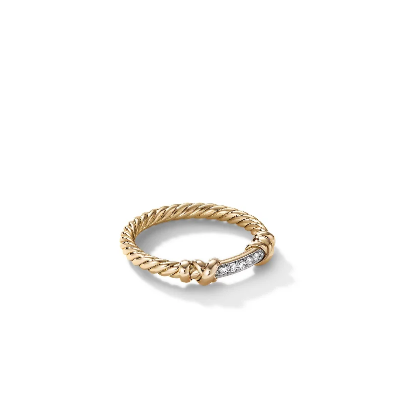 Timeless Elegance Now At Special Discounts Petite Helena Wrap Band Ring in 18K Yellow Gold with Diamonds\, 4mm