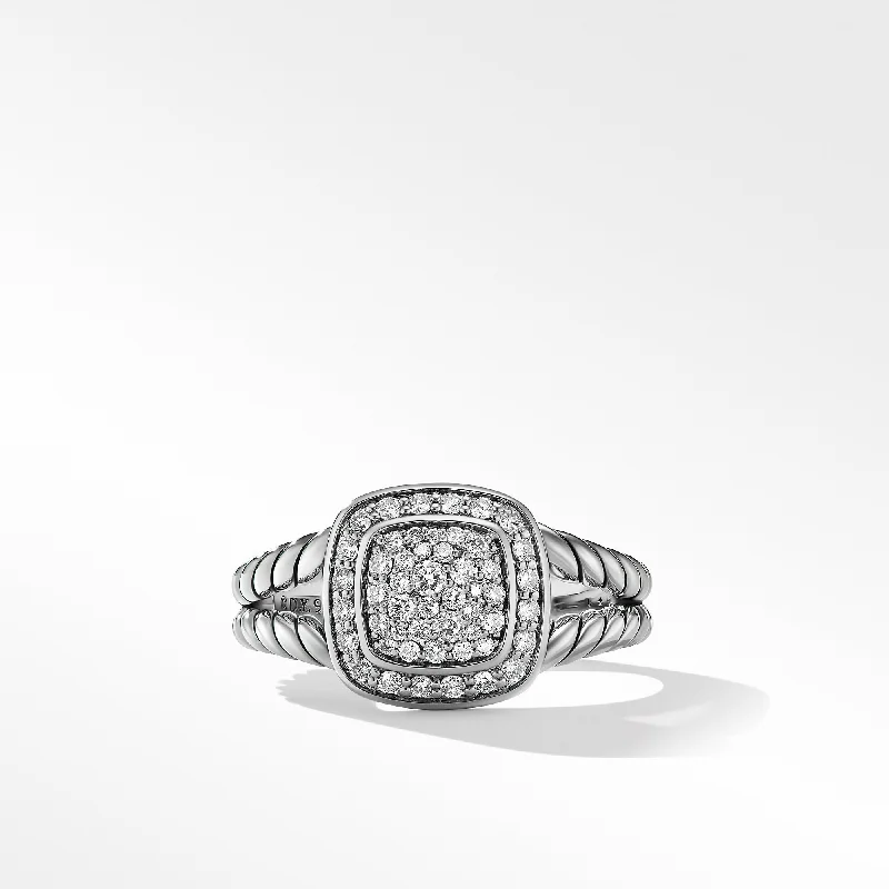 Jewelry Flash Sale – Stylish Designs At Unbeatable Rates Petite Albion® Ring in Sterling Silver with Pavé Diamonds\, 7mm