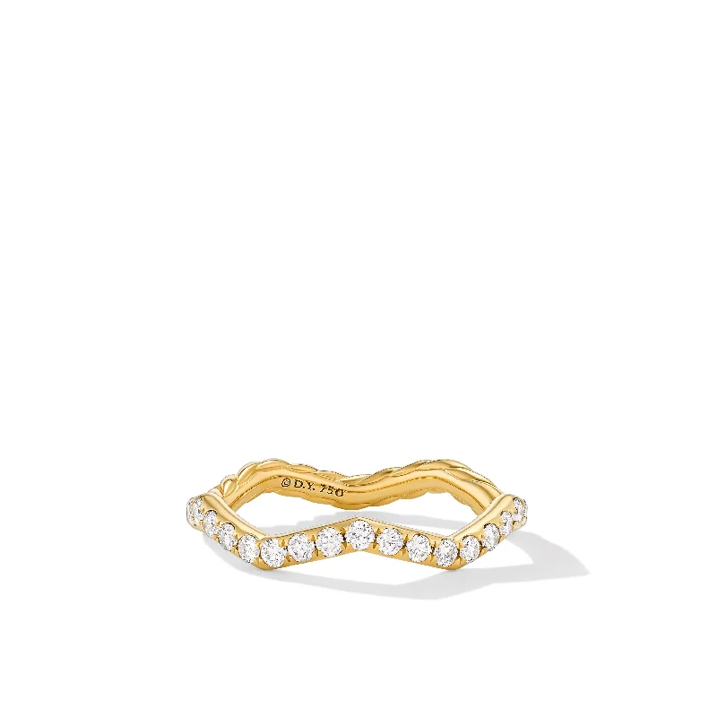 Last Chance To Grab Your Favorite Jewelry At A Discount Zig Zag Stax™ Ring in 18K Yellow Gold with Diamonds\, 2mm