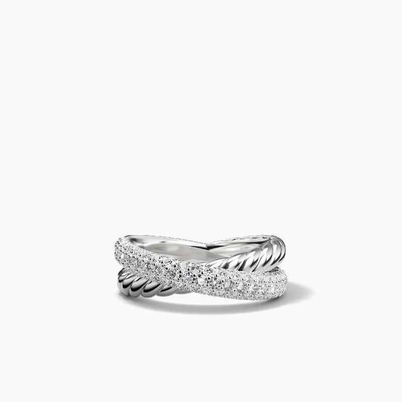 Holiday Jewelry Sale – Perfect Gifts At Great Prices 7.5MM BOLD CROSSOVER 2-ROW RING DI SIL