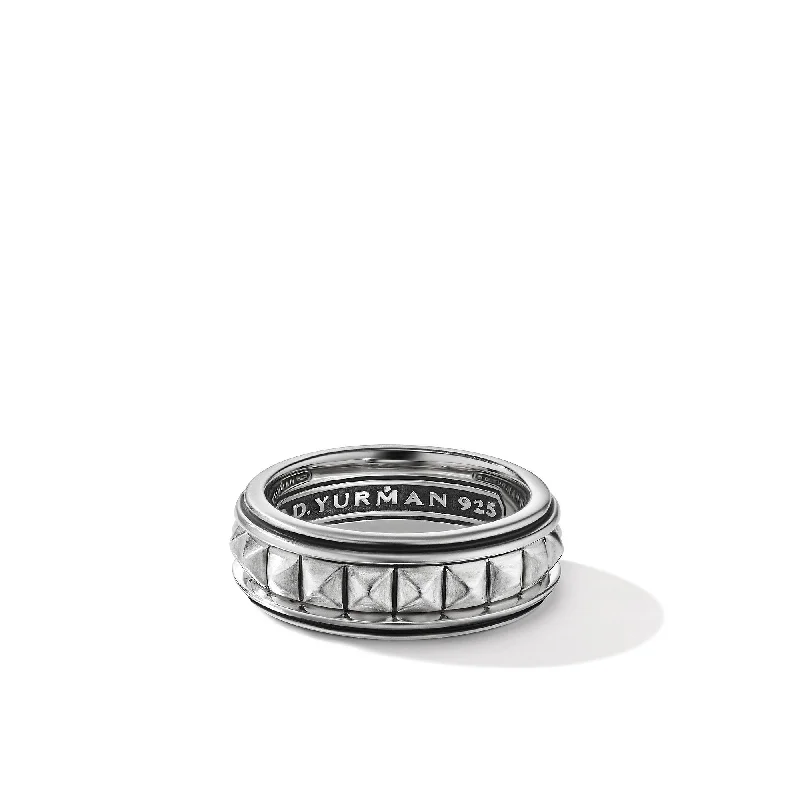 Flash Sale On Stunning Jewelry – Don't Miss Out Pyramid Band Ring in Sterling Silver\, 8mm