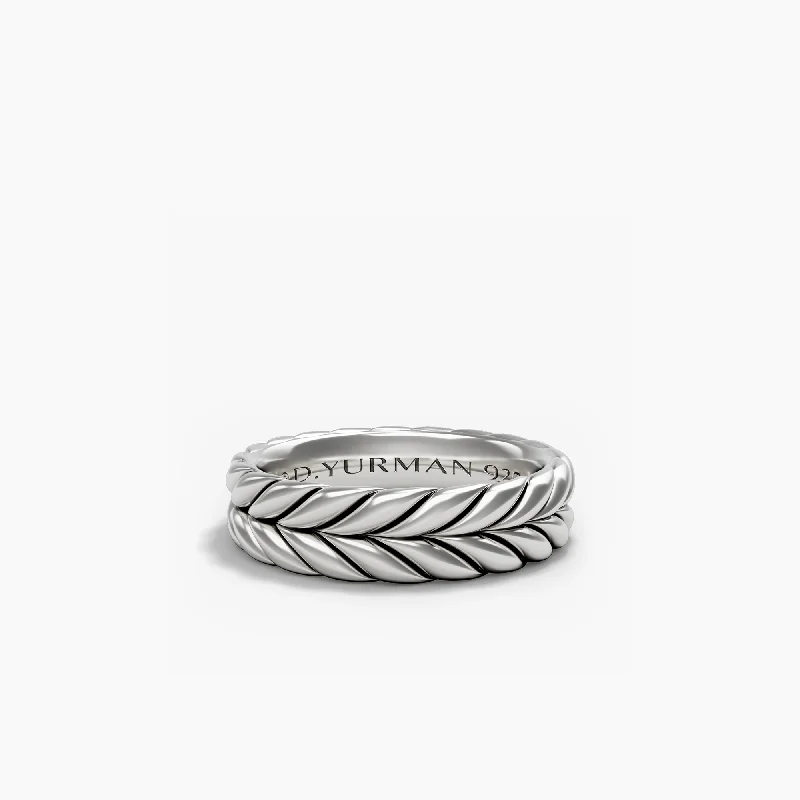 Limited-Time Offer On Elegant Jewelry Pieces 6MM CHEVRON BAND RING SIL