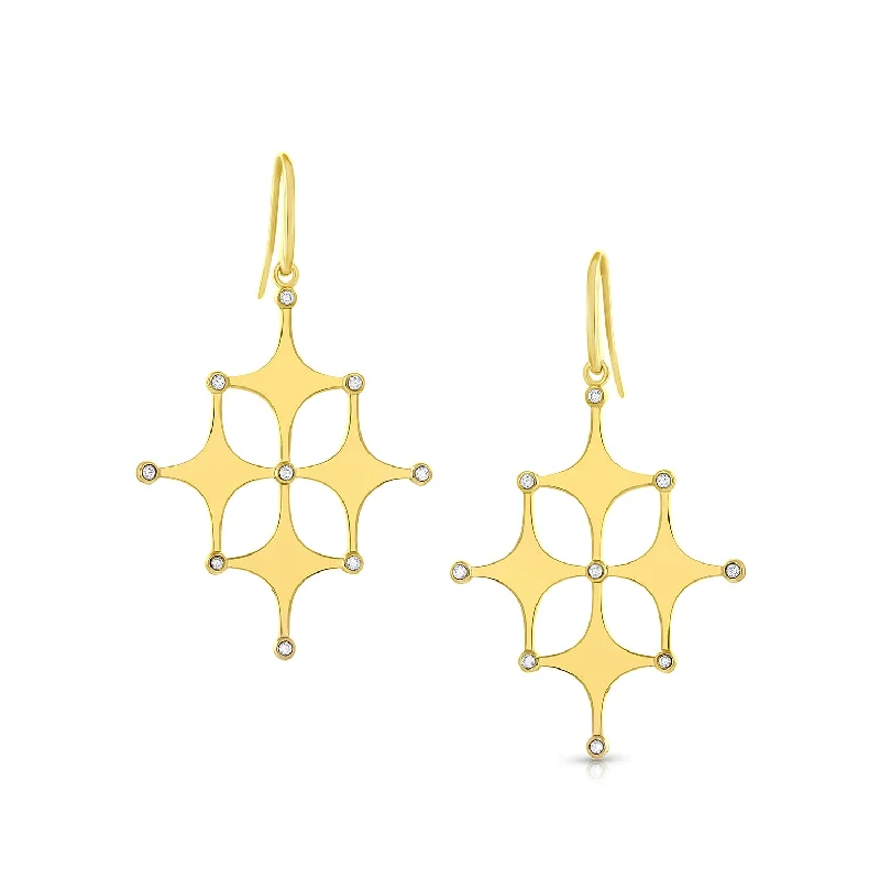 Breathtaking Jewelry At Limited-Time Savings Satellite Drop Earring with Diamonds in 14K Gold