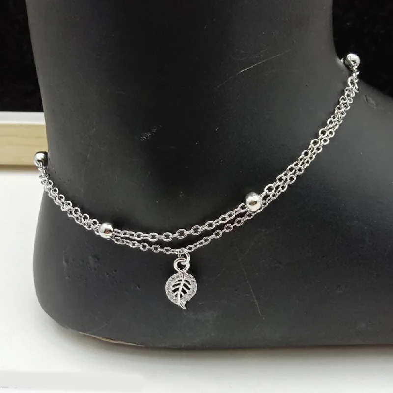 SP Jewellery Silver Plated Austrian Stone Payal / Anklet