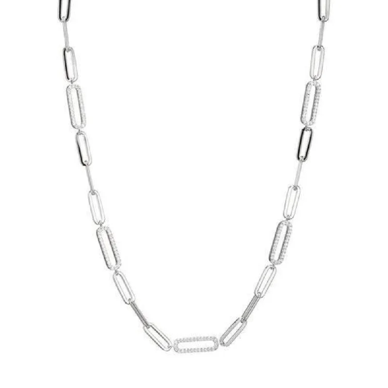 Premium Jewelry Now Available At Special Discounts SS CZ Paperclip Necklace