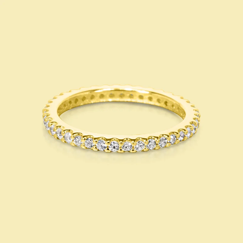 The Mia, Slim Shared-Prong Eternity Band