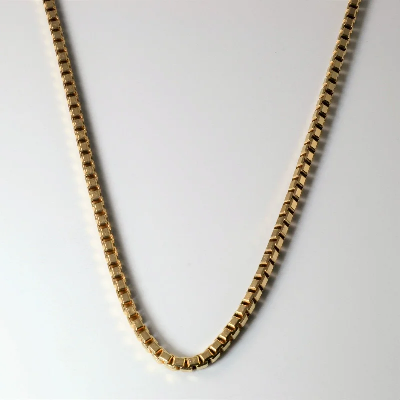 10k Yellow Gold Box Chain | 19" |