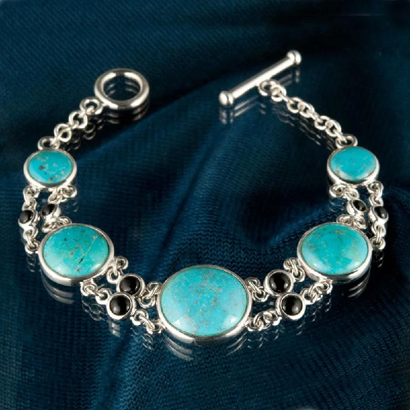 Exclusive Gemstone Jewelry Markdowns – Shop Now Turquoise and Onyx Bracelet