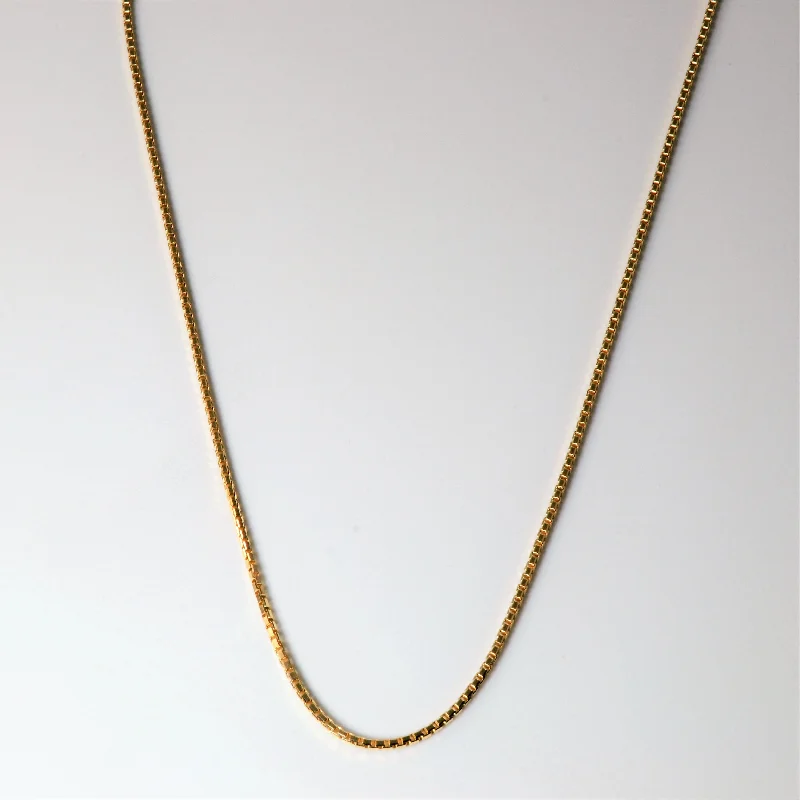 10k Yellow Gold Box Chain | 16"|