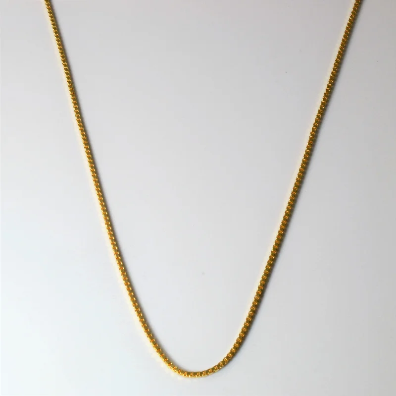 18k Yellow Gold Box Chain | 28" |