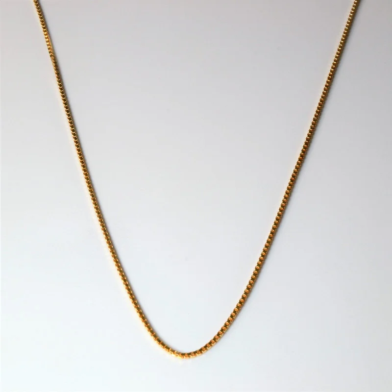 10k Yellow Gold Box Chain | 24" |