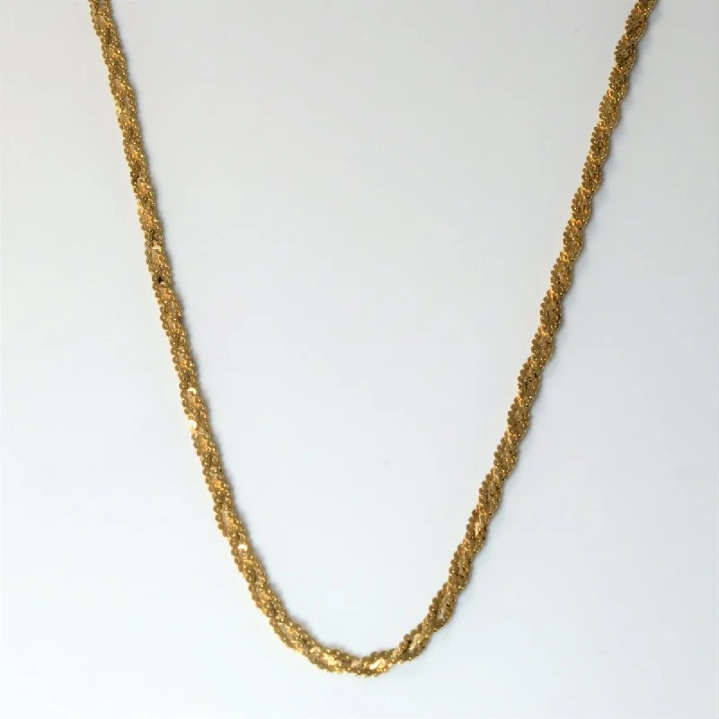 10k Yellow Gold Braided Chain | 15"|