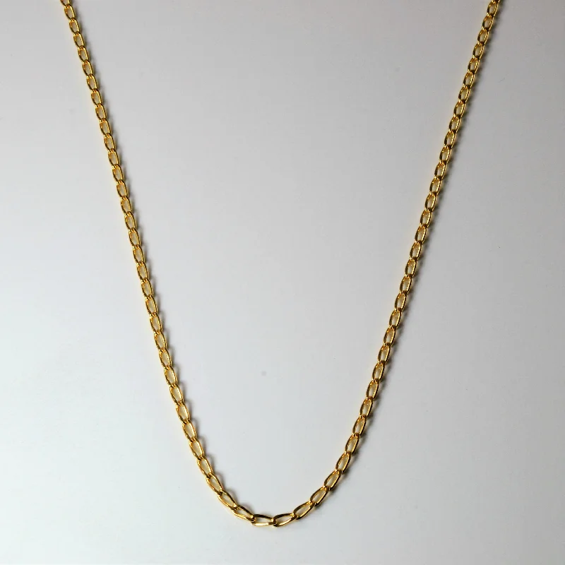 14k Yellow Gold Cable Chain | 19" |