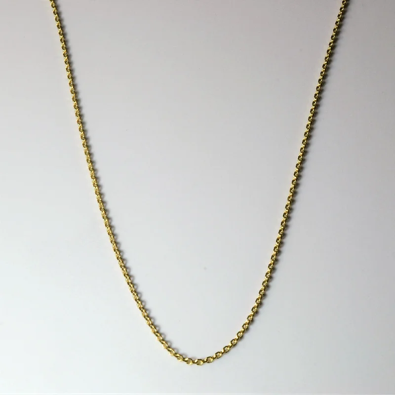 14k Yellow Gold Long Rolo Chain | 27"|