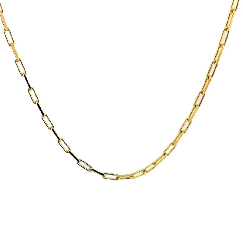 Exclusive Jewelry Sale – Shine For Less YGP Sterling 18" Paperclip Chain