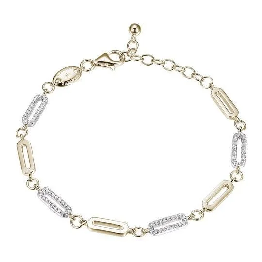 Sparkle More For Less – Jewelry Sale Happening Now YGP Sterling CZ Paperclip Bracelet