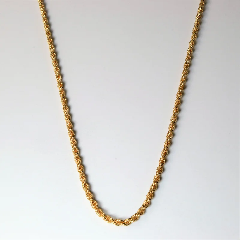 10k Yellow Gold Rope Chain | 22"|