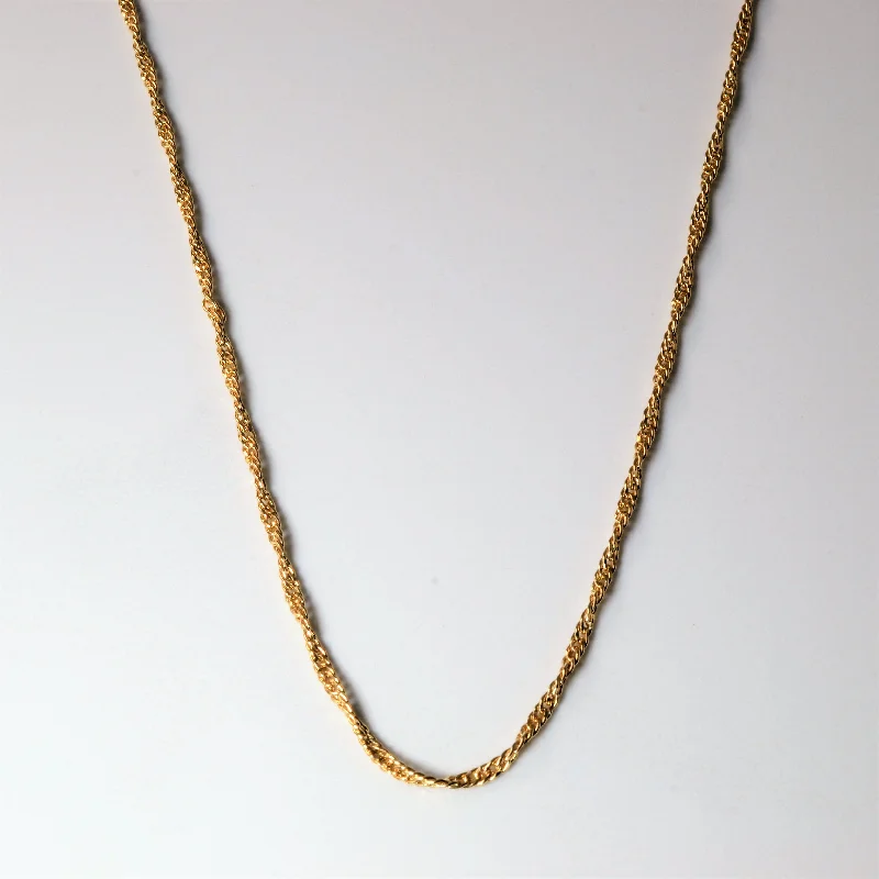 10k Yellow Gold Singapore Chain | 18"|