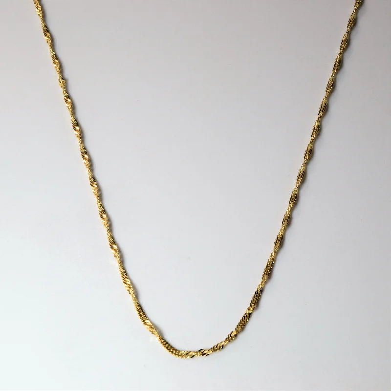 10k Yellow Gold Singapore Chain | 16"|