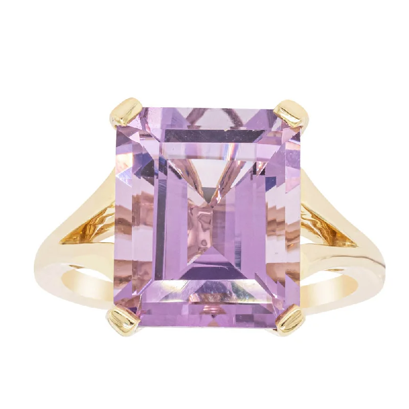 Affordable Glamour – Premium Jewelry For Less 14ct Yellow Gold Amethyst Juliet Ring