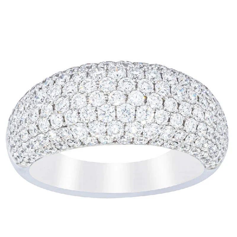 Affordable Gold-Plated Jewelry For Modern Fashion 18ct White Gold 1.89ct Diamond Band