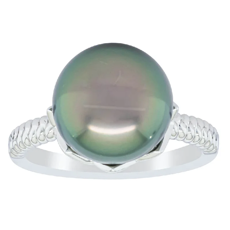 Affordable Glamour – Must-Have Jewelry At Special Rates 18ct White Gold 11.3mm Tahitian Black Pearl Selene Ring