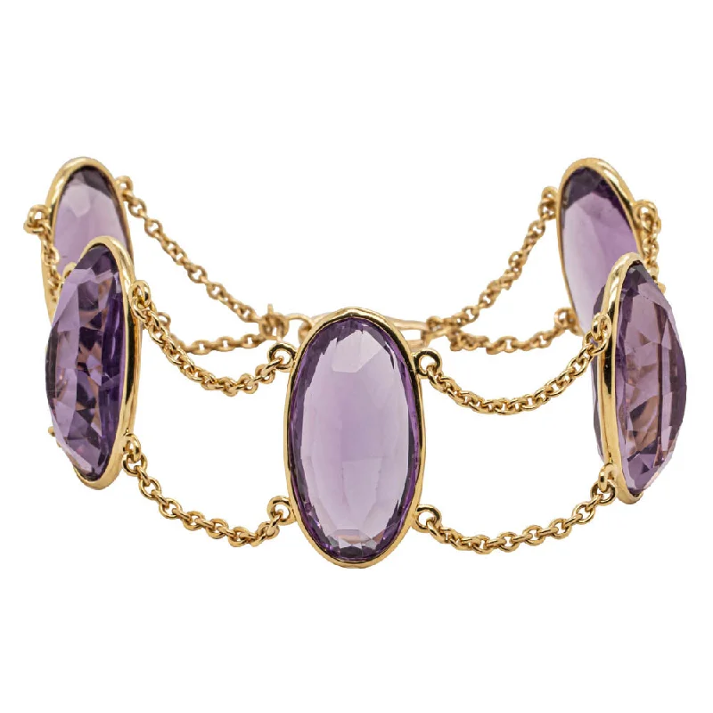 Don't Miss Out On Bestselling Jewelry At Special Prices 18ct Yellow Gold 48.37ct Amethyst Bracelet