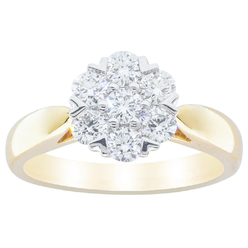 Final Call For Exquisite Jewelry At Reduced Rates 18ct Yellow Gold Diamond Lotus Ring