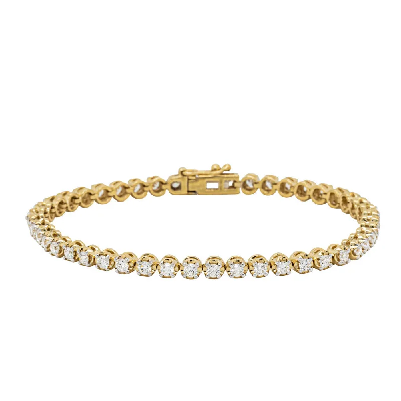 Your Perfect Accessory At The Perfect Price 9ct Yellow Gold 2.50ct Diamond Ava Tennis Bracelet