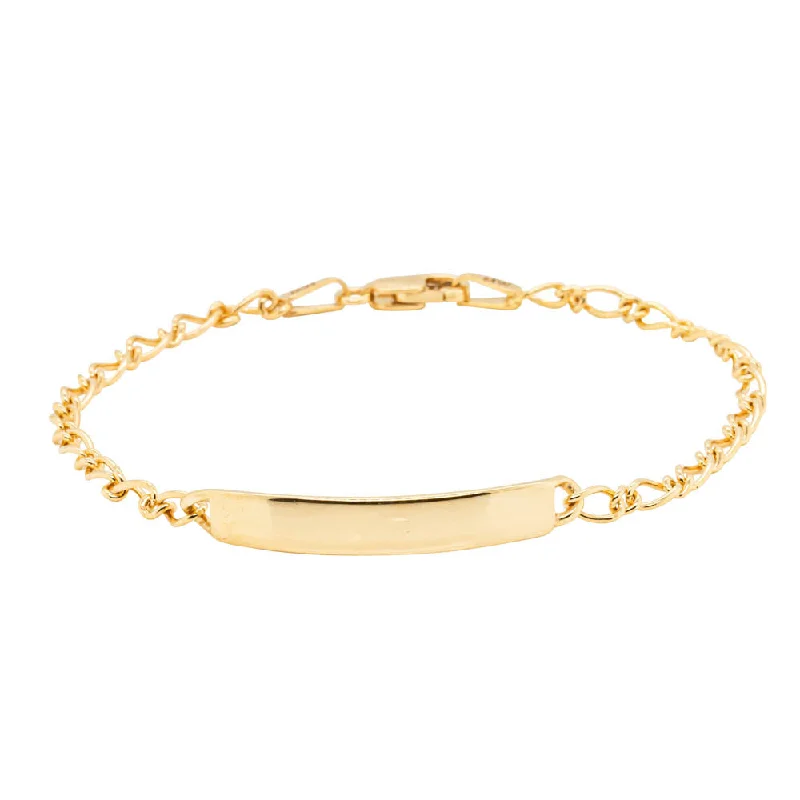 Sparkle For Less – Shop Jewelry Deals Now 9ct Yellow Gold Child's ID Bracelet