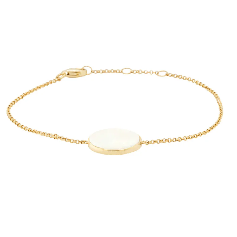 Limited-Time Jewelry Sale – Don't Miss Out On Dazzling Discounts 9ct Yellow Gold Mother Of Pearl Gaia Bracelet