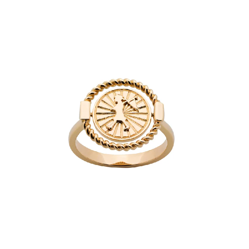 Chic And Stylish Jewelry At Discounted Prices Karen Walker Voyager Spin Ring - 9ct Yellow Gold