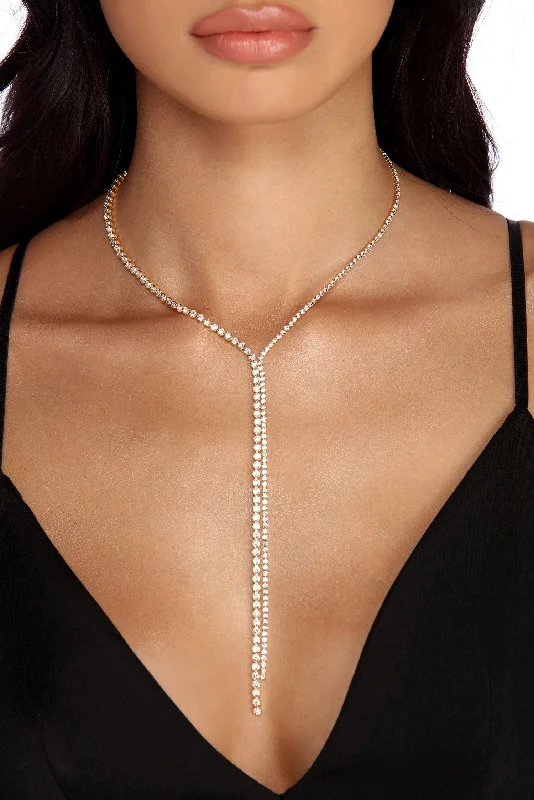 Shine In Rhine Lariat Necklace