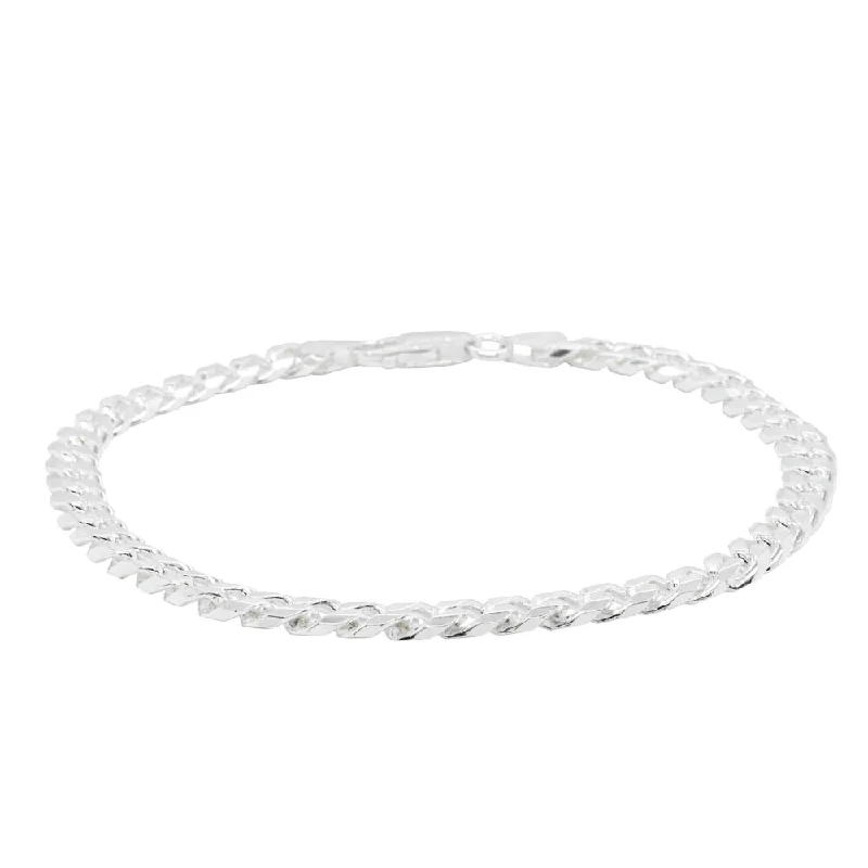 Once-A-Year Jewelry Sale – Grab Your Favorites Now Sterling Silver Bevelled Curb Bracelet