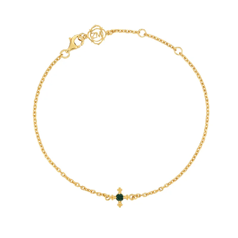 Jewelry Clearance Event – Last Chance For Stunning Deals Zoe & Morgan Izil Bracelet - Gold Plated & Chrome Diopside